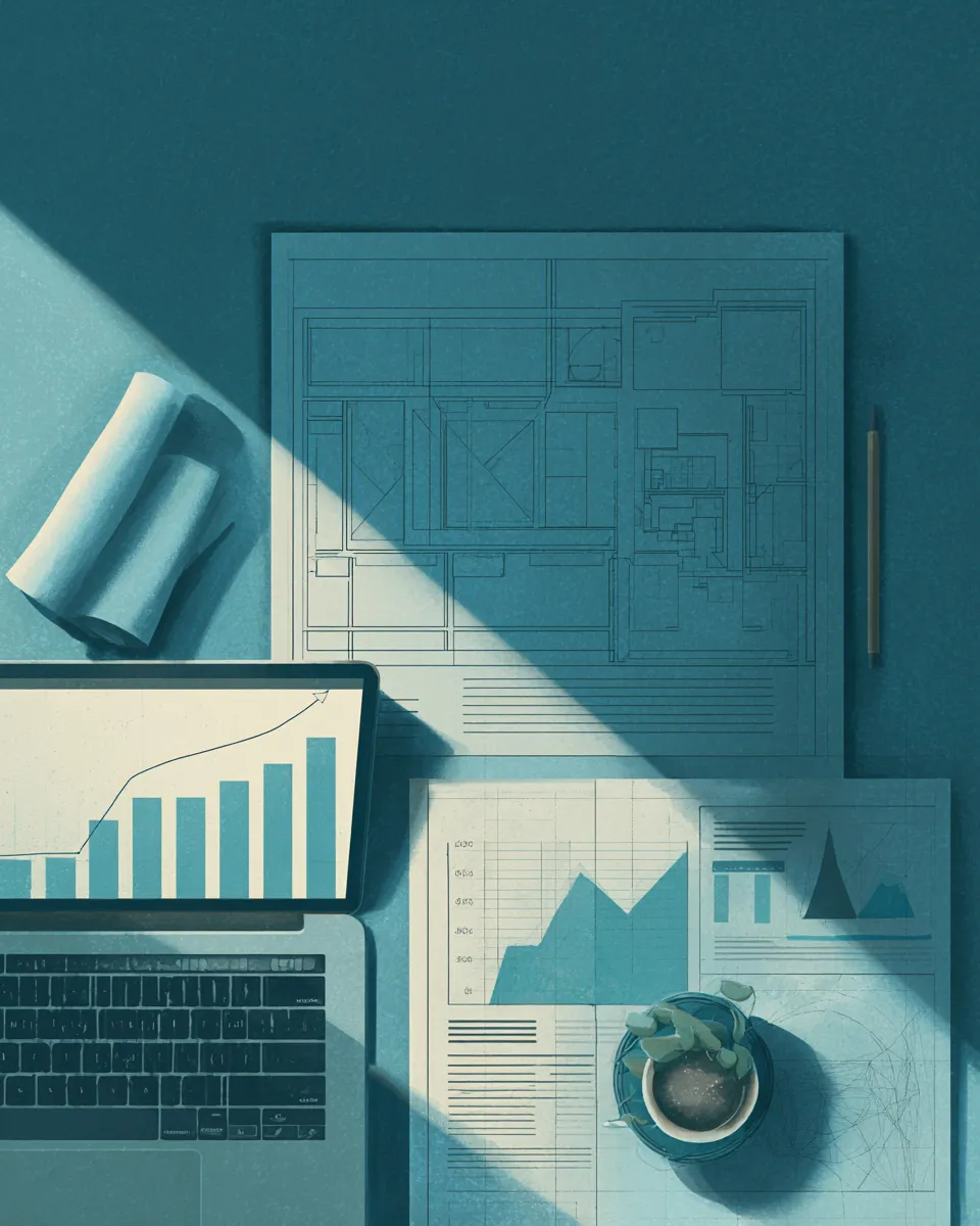 Illustration of strategic workspace and growth planning
